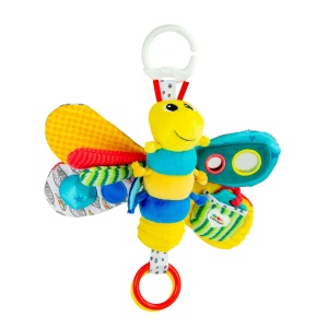 Jucarie Lamaze Freddie Glowworm Clip Go Multicolor pentru Bebelusi 0-24 luni