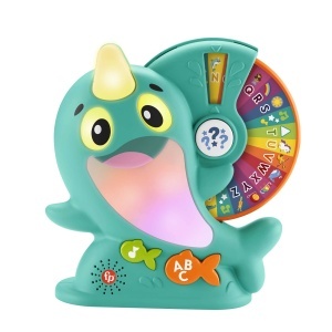 Jucarie muzicala Fisher-Price Linkimals Narval cu lumini interactive