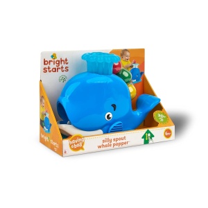 Jucarie pentru bebelusi Bright Starts Balena cu muzica si lumini, 3 mingi colorate - Img 5