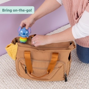 Jucarie pentru bebelusi Bright Starts Disney Baby Stitch Twist-a-Stitch cu inele texturate si zornaitoare - Img 4
