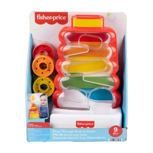 Jucarie pentru bebelusi Fisher-Price Pyramida cu Ringi Colorati, 5 Ringi, Activitate Cauza-Efect - Img 7