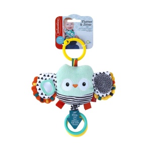 Jucarie pentru bebelusi Infantino Flutter Jitter, Multicolor, Texturi moi - Img 1