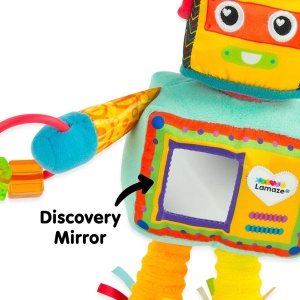 Jucarie pentru bebelusi Lamaze Rusty Robot LC27089 clip-on stimulare senzoriala - Img 5