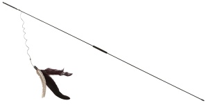 Jucarie pentru pisici Kerbl Katzenspielangel XXL, 95 cm, cu 3 accesorii din pene