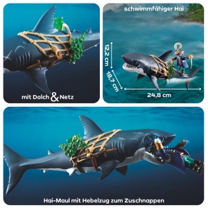 Jucarie PLAYMOBIL Pirati Riesenhai 71793 - Set de joaca pentru copii de la 4 ani - Img 4