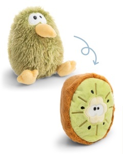 Jucarie Plush NICI Kiwi 15cm 2 in 1 - Verde, Moale si Detaliat