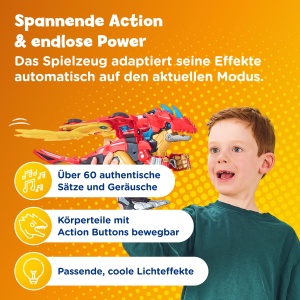 Jucarie Transformabila VTech Switch and Go Dinos Combo Mega Drache 2-in-1, 3-8 ani - Img 4