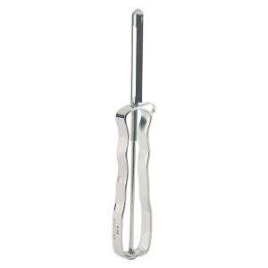 KAI Decojitor universal - Decojitor din otel inoxidabil cu lama 5 cm / maner 11 cm - Decojitor de legume Decojitor de fructe Cartofi Decojitor de sparanghel, argintiu - Img 1