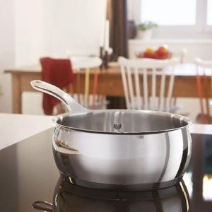 Kasserolle Lagostina Orchestra din inox 1810, 20 cm, 3-laguri, design elegant - Img 3