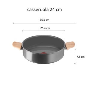 Kasserolle Lagostina Vivissima, 24 cm, cu doua manere, antiaderenta - Img 4