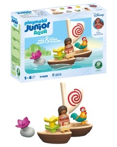 Katamaran PLAYMOBIL JUNIOR Vaiana, din plastic biobazat, pentru copii de la 1 an