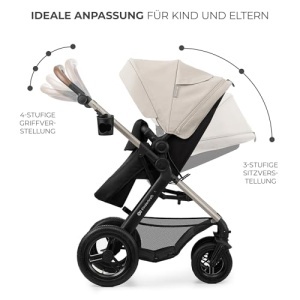 Kinderkraft MOOV2 AIR Carucior 3 in 1 Gri Rotile Gonflabile - Img 15