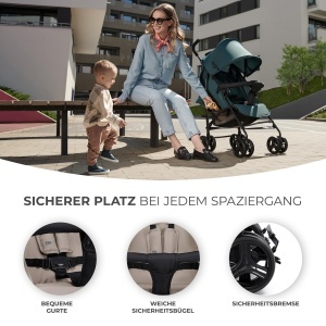 Kinderkraft TIK Carucior Sport Usor 65kg Reglabil Beige - Img 6