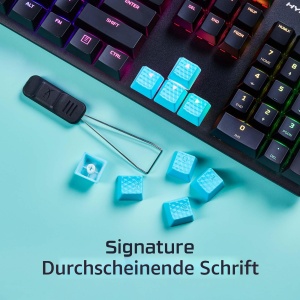Kit accesorii gaming HyperX Rubber Keycaps 19 taste texturate rosu - Img 3