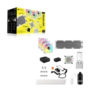 Kit de racire cu apa CORSAIR Hydro X Series iCUE LINK XH405i, 360mm, RGB, Alb - Img 9