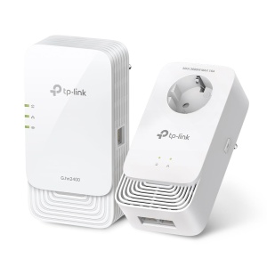 KIT PGW2440 TP-Link Wi-Fi Powerline G.hn2400, AX1800 Wi-Fi 6, pana la 1428 Mbps prin Powerline, Gigabit Ethernet, Priza suplimentara, Plug & Play, Nu este compatibil cu HomePlug AV/AV2 - Img 1
