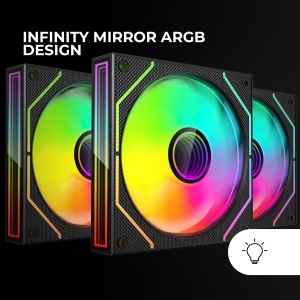 Kit ventilatoare MARS GAMING MF-3DPROKIT, 3x 120mm, iluminare ARGB, negru - Img 3