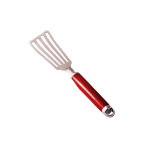 KitchenAid Spatula flexibila, spatula cu fante din otel inoxidabil - rosu imperiu, mare