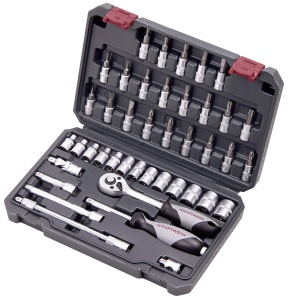 KRAFTWERK Set de chei tubulare si biti 42 buc. | Cutie cu clichet de 1/4 inch | Cutie cu clichet mic, incl. surubelnita si extensii | KRAFTWERK Instrument Nr. 204.101.000