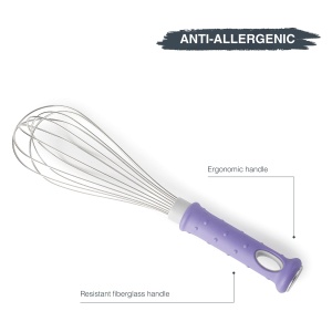 Lacor Schneebesen 61592 35cm Fiberglas Inox 1810 Violet Hypoalergen - Img 3