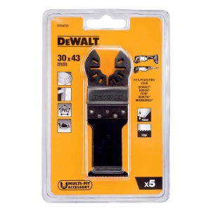 Lame pentru unelte multifunctionale DeWalt DT20725-QZ, 5 buc, 43 x 30 mm, Bi-Metall - Img 4
