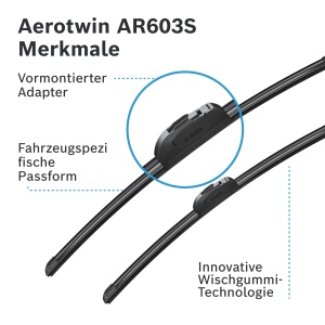 Lame Wiper Bosch Aerotwin Retrofit AR603S, 600mm si 500mm, compatibile cu Land Rover si Mitsubishi - Img 6