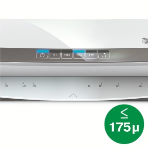 Laminator Leitz A3 Office Pro, pentru folii de laminare de 80 pana la 175 de microfoane, inclusiv kit de pornire pentru folie de laminare, laminare rapida, ideal pentru utilizare la birou si scoala, alb/argintiu, iLAM, 75180084 - Img 3