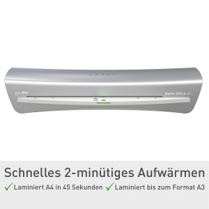 Laminator Leitz iLAM A3, 2 minute incalzire, 75-125 microni, argintiu si alb - Img 4