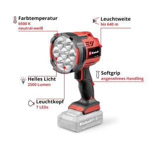 Lampa cu acumulator Einhell TE-CL 182500 Li-Solo, 2500 Lumen, 640 metri - Img 3