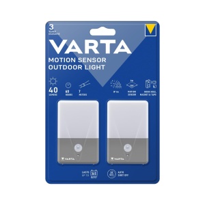 Lampa cu senzor de miscare VARTA, 2 bucati, alimentare cu baterii, IP44, alba - Img 3