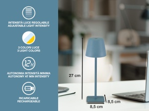 Lampa de birou Beper P207ILI200, LED reincarcabila, IP44, 12 ore autonomie - Img 3
