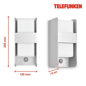 Lampa de Exterior TELEFUNKEN 321104TF, E27, IP44, cu Dimmer si Senzaor de Miscare, Argintie - Img 6