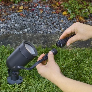 Lampa de gradina Hama, LED cu suport de pamant, IP65, neagra, dimabila - Img 6