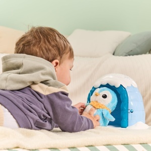 Lampa de noapte pentru copii VTech 2-in-1 Pinguin cu proiector, 3 moduri, masinabil - Img 4