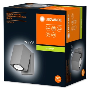 Lampa de perete LEDVANCE ENDURA Classic Cube, aluminiu, GU10, IP44 - Img 6