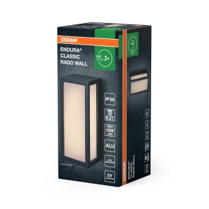 Lampa de perete Osram ENDURA CLASSIC RADO, E27, gri inchis, aluminiu, IP65 - Img 2