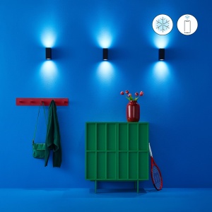 Lampa de perete WiZ Up&Down Tunable White & Color, reglabila, 16 milioane de culori, control inteligent prin aplicatie/voce prin WLAN, negru - Img 2