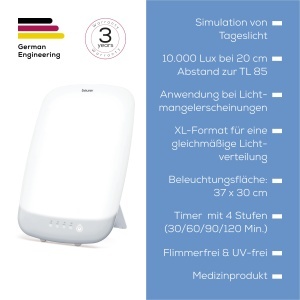 Lampa de terapie Beurer TL 85 Lumina naturala 14000 Lux Timer Touch - Img 6