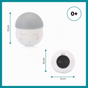 Lampa de veghe Babymoov Squeezy gri, 200 ore autonomie, cu senzor de aer - Img 7