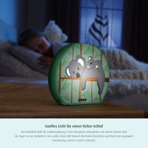 Lampa de veghe Reer MyBabyLight Koala LED siguranta pentru copii gri deschis - Img 4