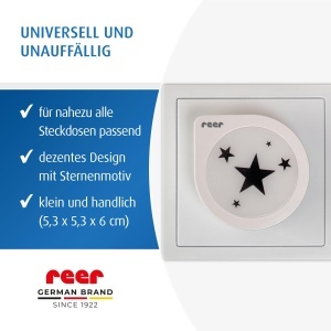 Lampa de veghe reer NightGuide Star LED lumina calda 3000K senzor de amurg design modern cu motiv stea - Img 6