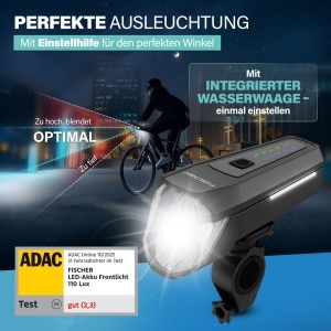 Lampa frontala cu LED Fischer 110 Lux, neagra, cu mod senzor si autonomie de 20 ore - Img 2