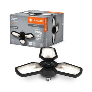 Lampa Highbay LEDVANCE cu E27, 40W, 4300 lm, Negru
