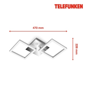 Lampa LED cu senzor TELEFUNKEN, 12W, 1200 Lumen, cromaluminiu - Img 3