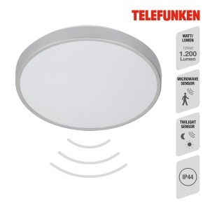 Lampa LED cu senzor TELEFUNKEN, 12W, 1200Lm, culoare argintie - Img 2