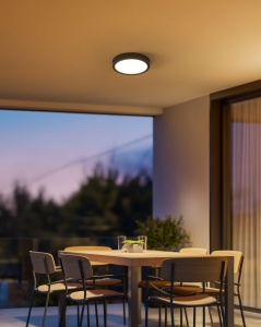 Lampa LED de exterior EGLO Argolis 2, IP44, negru, 28.5 cm - Img 3