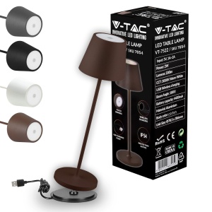 Lampa LED Dimmbara V-TAC VT-7522, 4400 mAh, Culoare Maro, IP54
