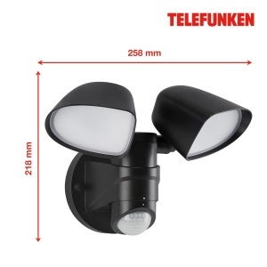 Lampa LED Exterioara TELEFUNKEN, 10W, 1000 Lumen, Negru - Img 6