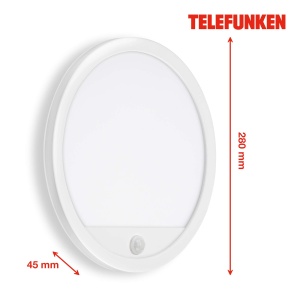 Lampa LED Exterioara TELEFUNKEN, 15W, 2000 Lumen, Culoare Alba, Cu Senzaor de Miscare - Img 3