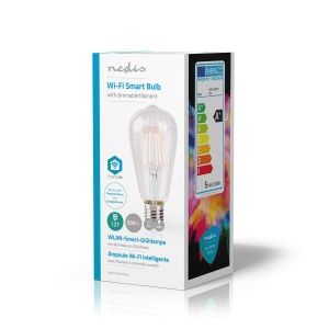 Lampa LED Filament Inteligenta Nedis E27 ST64 500 lm 5 W Culoare Cald - Img 5